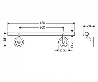 Поручень для ванны Hansgrohe 40830810 хром